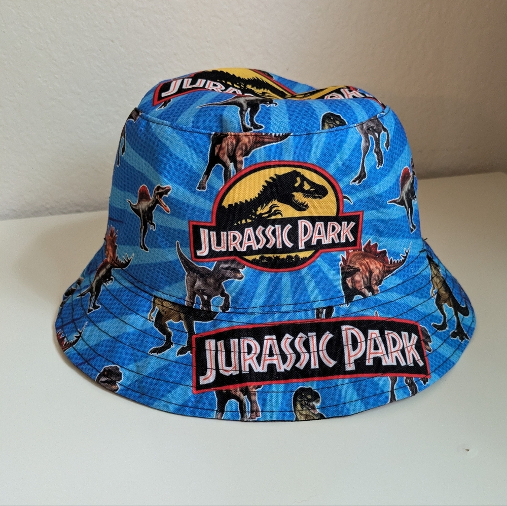 Blue Jurassic Park Bucket Hat- kids
